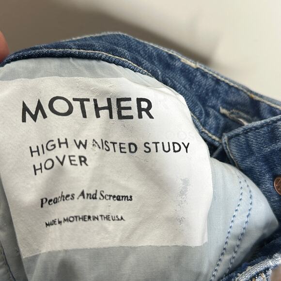 MOTHER SUPERIOR High Waisted Study Hover Jeans Peaches and Screams Sz 25 {3W16} - Picture 6 of 8